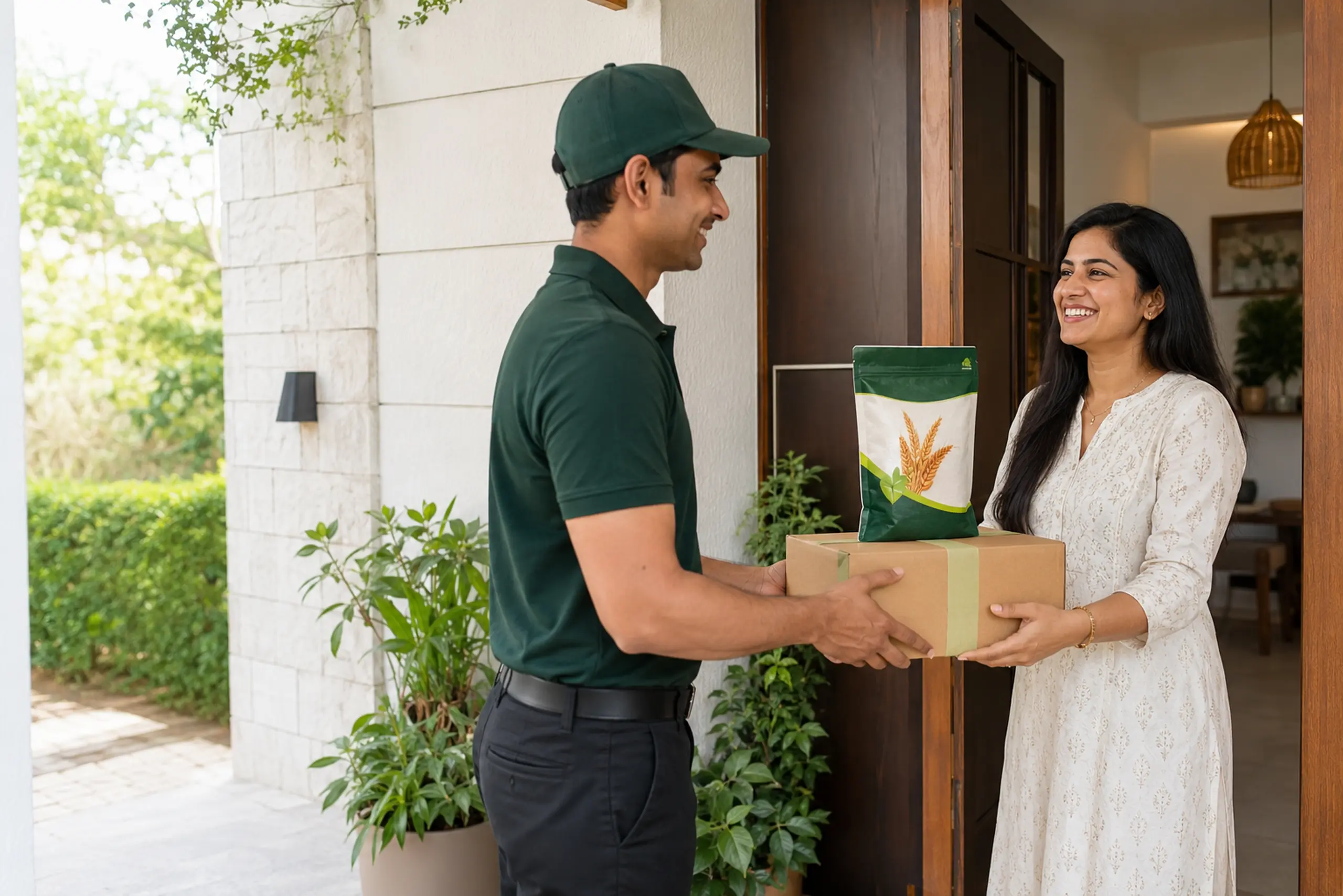 A fresh Chakkiwallah order arriving at a family home